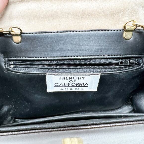 [Vintage] Frenchy of California Silver Metallic Turn Lock Retro Crossbody Bag - Picture 10 of 10